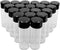 10mL Clear Glass Sample Vials, 50Pcs Borosilicate Vial with Screwcap, PE Liner Lab Liquid Sampling Bottle