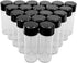 10mL Clear Glass Sample Vials, 50Pcs Borosilicate Vial with Screwcap, PE Liner Lab Liquid Sampling Bottle