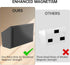Black Acrylic Magnetic Pen Holder - Large Self Adhesive Wall Dry Erase Marker Holder for Home, School, Office