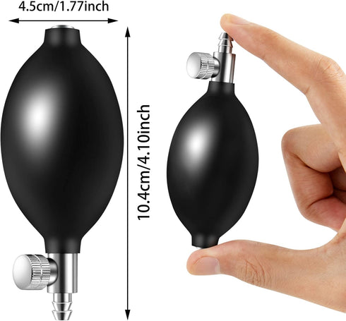 Lamoutor 3Pcs Blood Pressure Latex Bulb Replacement Pump Hand Squeeze Sphygmomanometer Bulb with Air Release Valve