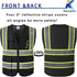 Reflective Safety Vest | High Visibility Mesh Vest with 5 Pockets & Zipper Front - Meets ANSI/ISEA Standards