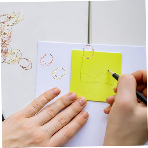 STOBOK 24pcs Small Metal Paper Clips, Creative Office Supplies, Delicate Stationery for Students, Paper Clamp