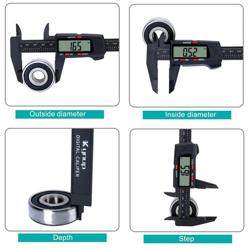 Kynup Digital Caliper, Electronic Measuring Tool with LCD Screen and Auto-Off Feature, Inch and Millimeter Conversion