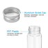 PATIKIL 80ml Plastic Test Tubes with Screw Caps, 6Pcs 128x33mm Flat Bottom Tubes for Candy Bead Storage