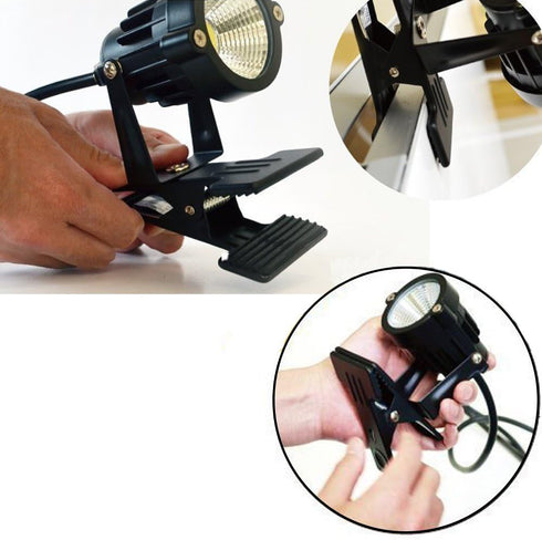 Youngine 1pcs 5W LED Clip on Light for Outdoor Blackboard Signboard, Adjustable Desk Stand Lamp