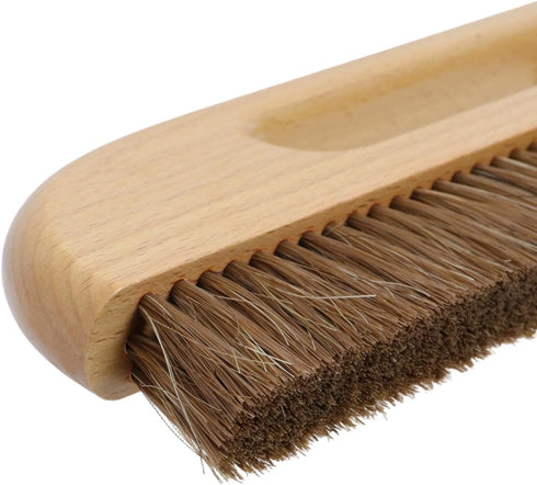 3-Row 2 (W02) KUMGROT Horse Hair Wallpaper Brush, Beech Wood Handle Smoothing Tool for Wall Cleaning/Tile Grout