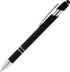 Rainbow Rubberized Soft Touch Ballpoint Pen with Stylus Tip - Premium Metal Pen, Black Ink, Box of 7 (Assortment)