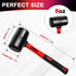8oz Rubber Mallet Hammer, Fiberglass Handle for Flooring, Tent Stakes, Woodworking, Soft Blow Tasks