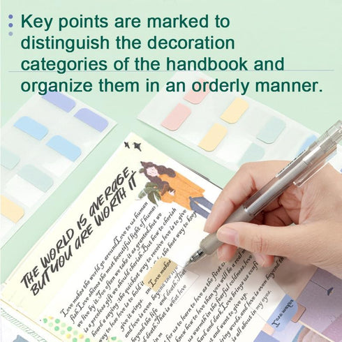 Deli 800 Pcs Page Tabs Sticky for Book, Sticky Index Tabs, Self Adhesive Page Markers, Ultra Tabs for Notebooks