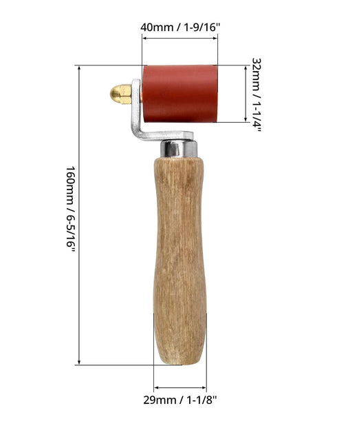 QWORK 40mm Silicone Seam Roller: Wallpaper Smoothing Tool for PVC/TPO/EPDM Single Ply Roofing Tape
