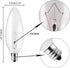 12-Pack 60 Bulbs, Bulb 2500K, 500 Dimmable, E12 B10 Bulbs (60 Watt Chandelier Light Incandescent Candle Light - Warm