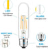 5 Inch Bulb, 5000K E26 Bulb 6W Dimmable, 800LM T10 T9 Bulbs, 120V 80 Bulbs 4Pack Edison Daylight White Led Clear Glass