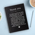 QYUVK Thank You Hardcover Spiral Notebooks, 160 Pages, Funny Gift for Men Women Coworkers, Appreciation Gifts