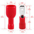 Baomain 0.187" Female & Male Spade Connectors, 22-16 AWG Fully Insulated Crimp Terminals, Red (200-Pack)