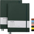 B5 College Ruled Notebooks, 2 Pack, 376 Numbered Pages, 100gsm Thick Lined Paper, Soft PU Leather Cover
