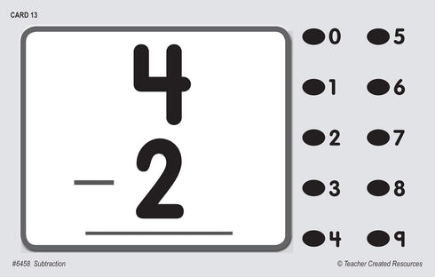 Power Pen Learning Cards: Subtraction by Teacher Created Resources (6458) Medium