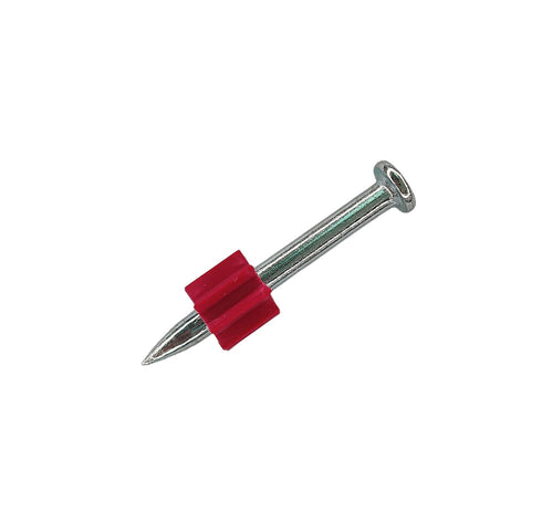 1-1/2" Powder Actuated Fasteners,.300 Head Diameter Drive Pin with red flute, P150, 100pcs/pack