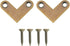 HJ Garden 4pcs L-Shaped Copper Corner Code Brass Flat Corner Bracket Joint Flat Corner Brace Plate Support Drawer Fixed