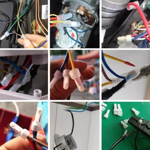 50pcs Closed End Crimp Connectors, AWG8-6 Insulation Wire End Caps, Protective Nylon Wire Crimps Terminal (CE8)