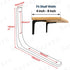 SAYAYO Black Shelf Bracket, 4 x 4 Inch Heavy Duty Iron Bracket, 6 PCS Hanging Angle Brackets Shelf Support