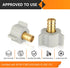 20-Pack PEX Fittings, 1/2" PEX x 1/2" Female NPT Swivel Adapter, Brass Crimp Fitting for PEX Pipes, ASTM F1807