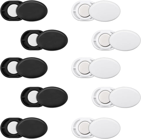Gosknor 10 Pairs Race Bib Magnets, Plastic Magnetic Race Number Holders Race Bib