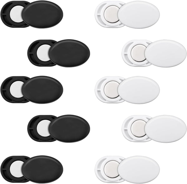 Gosknor 10 Pairs Race Bib Magnets, Plastic Magnetic Race Number Holders Race Bib