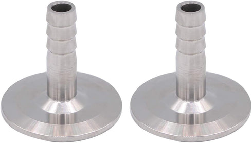 DERNORD 2 Pack 1.5" Tri Clamp to 3/8" Hose Barbed Adapter - SUS304 Sanitary Hose Barb Pipe Fitting