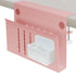 LUKETURE Desk Side Storage, Under Desk Storage, Steel Desk Hanging Organizer with Pen Holder, Laptop Holder, No Drill