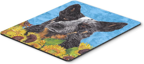 Caroline's Treasures SC9055MP Australian Cattle Dog in Summer Flowers Mouse Pad, Hot Pad or Trivet for Home Office Gaming Working Computers Laptop Mouse Mat,Washable Large Mousepad by Caroline's Treasures