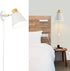 Hefoklu White Plug in Wall Sconces with Switch for Bedroom, Modern Rotation Wall