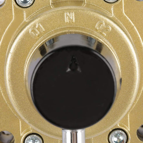 Hilitand HV-03 Rotary Lever Hand Valve, G3/8 Control Valve, 3 Positions 4 Ways Pneumatic Air Flow Control