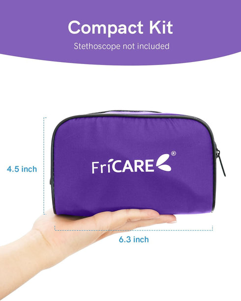 FriCARE Manual Blood Pressure Cuff Kit for Nursing Students, Sphygmomanometer for Home Health Use, XL, Purple
