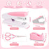 Pink Office Supplies, Pink Desk Accessories for Women, Cute Stapler and Tape Dispenser Set- Staple Remover, Clips, Staples, Scissor, Knife, Ruler, Tabs, Gift for Coworkers, Students by Benjojo