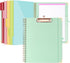 Clipboard with Storage, Cute Notepad Clipboard, 5 Folders and 10 Pockets, Foldable Letter Size Clipboard (Green)