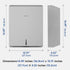 400 Commercial AK5181 10.6"x3.9" AIKE Sheets Stainless Steel Multifold Wall Mount Paper Towel Dispenser, with Lock