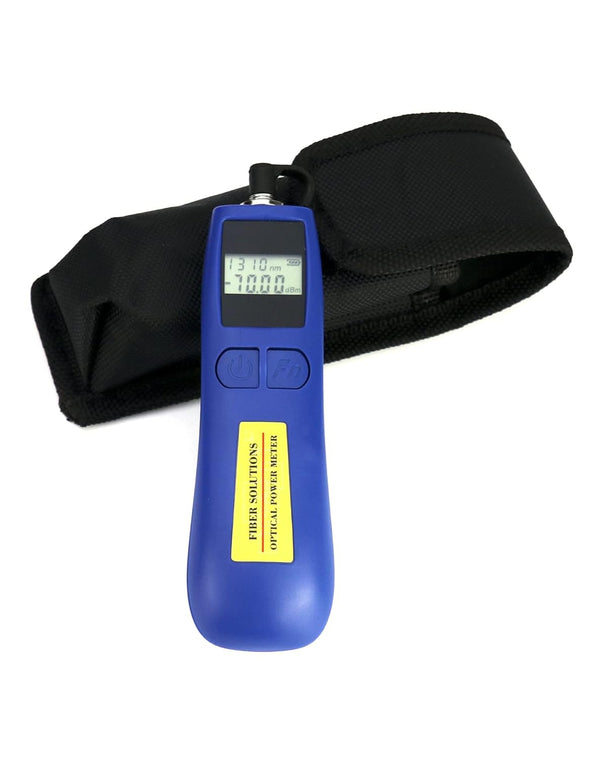 QWORK Optical Power Meter, -70~+10 dBm, Fiber Light Meter with Universal 2.5mm Interface for 6 Calibration Wavelengths,