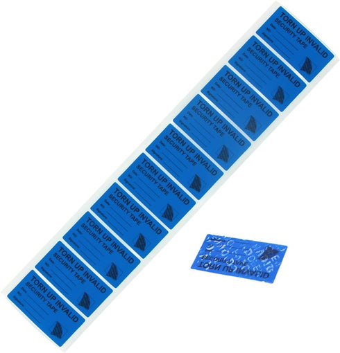 Solitary Walker 100Pcs Tamper Evident Security Void Stickers, 1x2 inch Blue Tamper Proof Labels