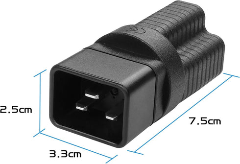 YACSEJAO 2 Pack NEMA 5/6-15/20R to IEC320 C20 Connector, 4-in-1 16Amp UPS Plug for Network Equipment