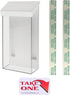 Marketing Holders Outdoor Brochure Holder Box Clear with White Lid for 4" x 9" Trifolds