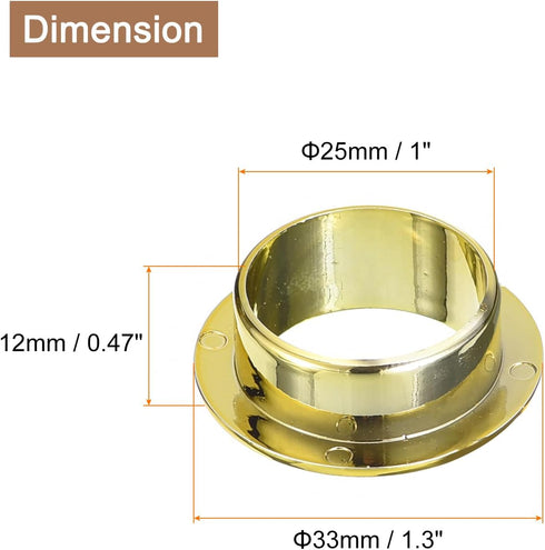 uxcell 4Pcs Cable Hole Cover, 1 inch(25mm) ABS Office Desk Cable Wire Cord Grommet Cable Cord Organizer for Office Desktop Wire, Gold