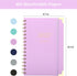 Hardcover Spiral Notebook College Ruled Notebook Journal A5 Small Spiral Notebook 5x7 160 Pages Spiral Notebooks for Work Aesthetic Note Taking Notebook for Women Men School Supplies, Purple