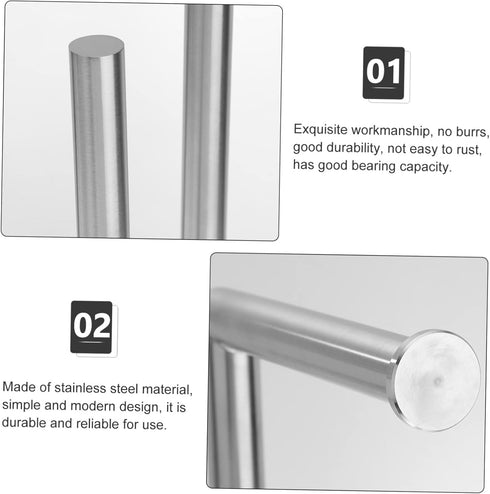 Sturdy Vertical Paper Towel and Toilet Roll Holder for Bathroom
