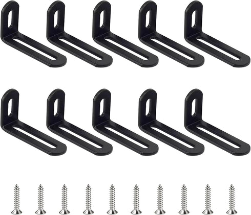 Generic 10PCS Small L Brackets for Shelves, 2x1x0.5 Inch Adjustable Corner Bracket, Heavy