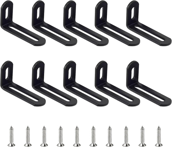 Generic 10PCS Small L Brackets for Shelves, 2x1x0.5 Inch Adjustable Corner Bracket, Heavy