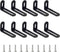 Generic 10PCS Small L Brackets for Shelves, 2x1x0.5 Inch Adjustable Corner Bracket, Heavy