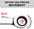 Jetech Ratcheting Combination Wrench, Industrial Grade Gear Spanner, 12-Point Design, SAE 7/16"