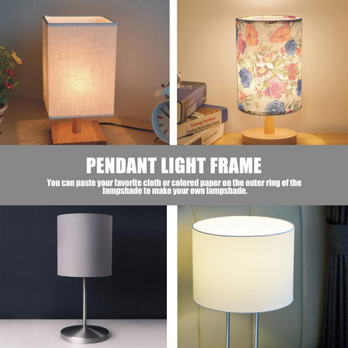 Bulb Uonlytech Metal Lamp Guard Metal Lampshade Frame Round DIY Ceiling Light Bracket Lamp Shade Cage Frame Light Guard