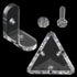 Piutouyar 20 Pack Acrylic Corner Brackets, Clear L-Shaped & Triangle Corner Brace Decorative Corner Brace Support Shelf
