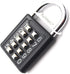 ZENG 10-Button Combination Padlock - Pre-Set 5-Digit Unchangeable Code for Gym Lockers and Toolboxes (Black)